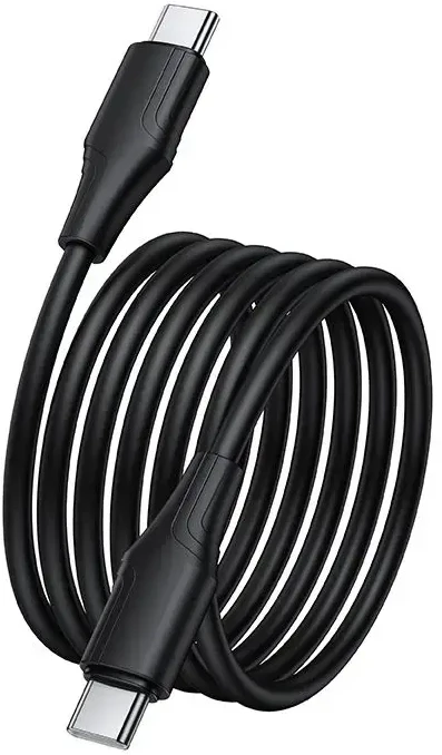 Silicone Cable USB C to USB C Hoco 3A 60W 1 m X124 juodas