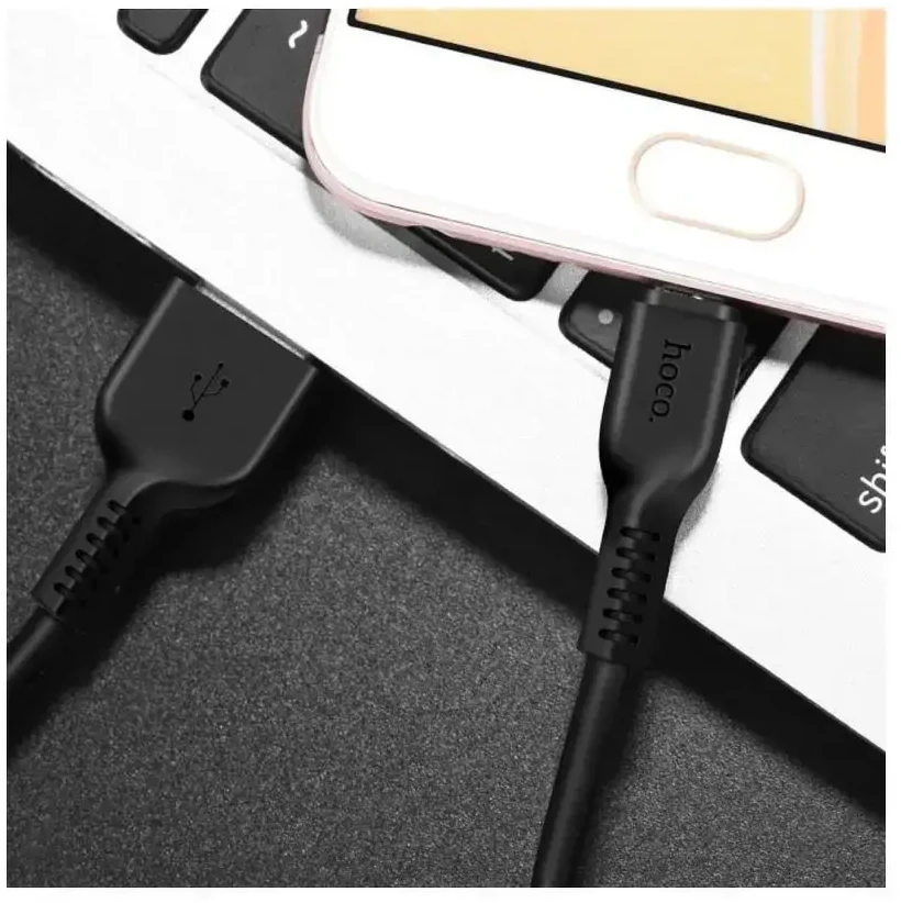 „Hoco X20“ duomenų perdavimo ir įkrovimo laidas | USB-A į USB-C | 12 W | 2 m | baltas
