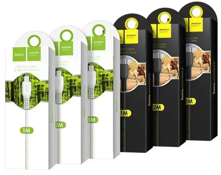 „Hoco X20“ duomenų perdavimo ir įkrovimo laidas | USB-A į USB-C | 12 W | 2 m | baltas