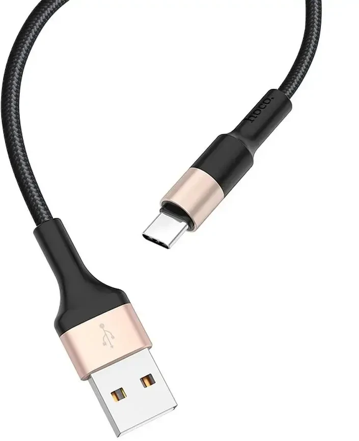 USB kabelis Hoco X26 Type-C 1.0m juodas-auksinis