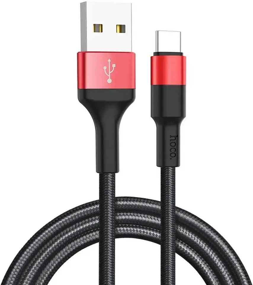 USB kabelis Hoco X26 Xpress type-C juodas-raudonas 1m