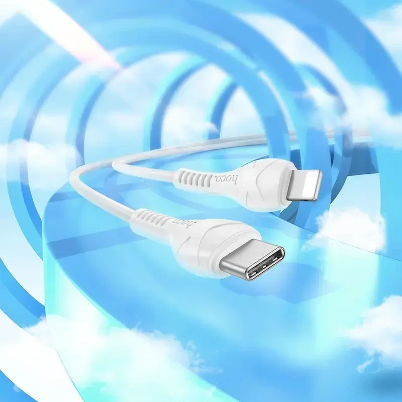 USB C - Lightning kabelis Hoco PD 27W 1 m X37 baltas