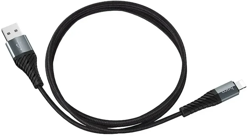 USB A tipo į „Lightning“ tipo laidas Hoco 2,4A, 1 m, X38, juodas