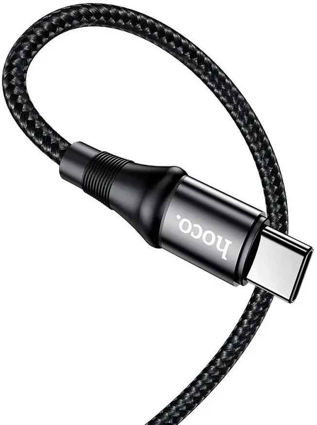 USB kabelis Hoco X50 Exquisito iš Type-C į Type-C 100W 1.0m juodas
