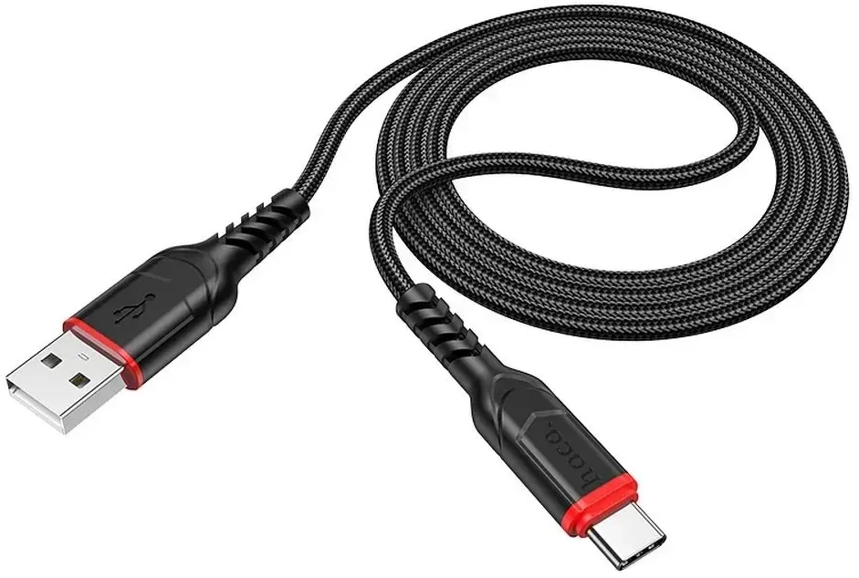 Cable USB A to USB C Hoco QC 3A 1 m X59 juodas