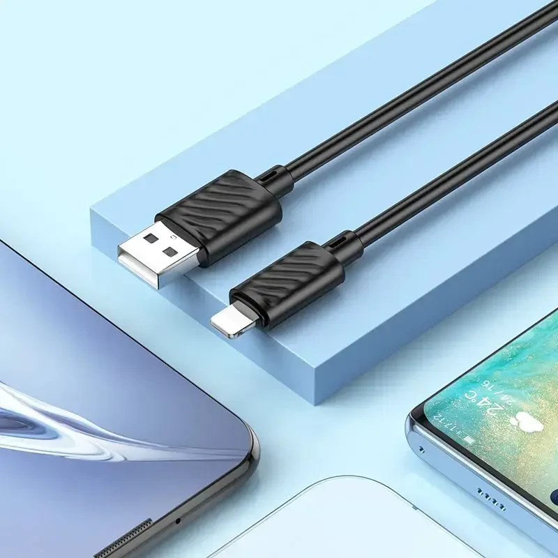 USB A tipo į „Lightning“ tipo laidas Hoco 2,4A 2 m X88 juodas