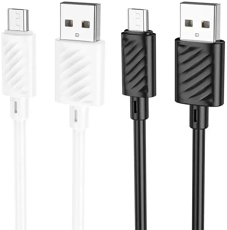 Cable USB A to Micro USB Hoco 2,4A 2 m X88 baltas