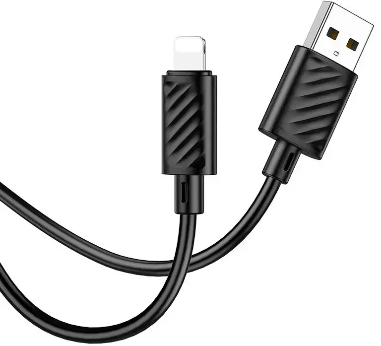 USB A tipo į „Lightning“ tipo laidas Hoco 2,4A 2 m X88 juodas