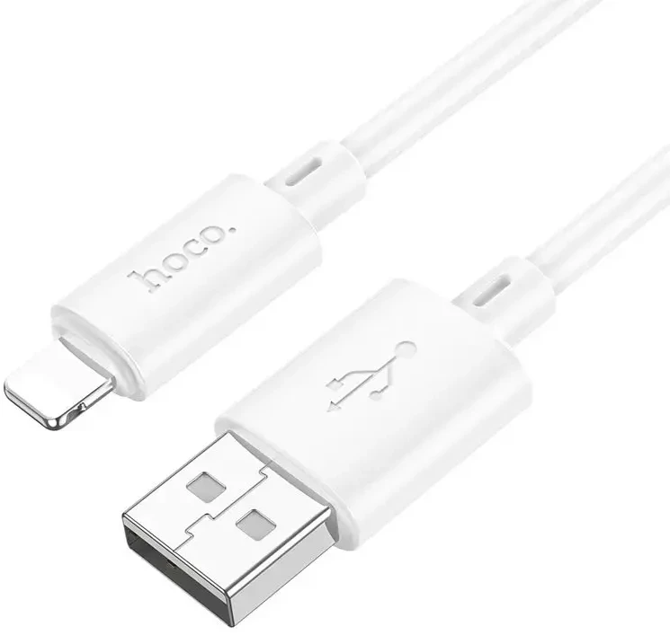 USB A tipo į „Lightning“ tipo keitiklis Hoco 2,4A, 2 m, X88 baltas