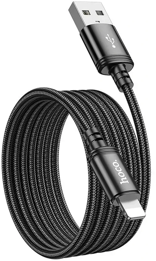 USB A tipo į „Lightning“ tipo laidas Hoco 2,4A 2 m X89 juodas