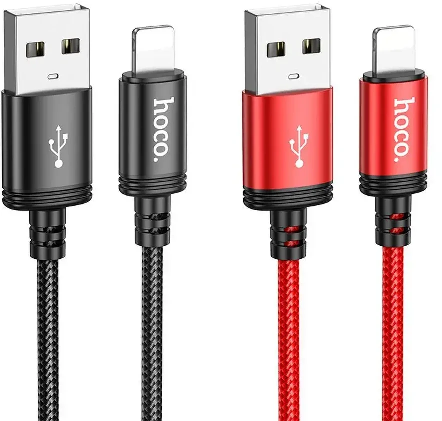 USB A tipo į „Lightning“ tipo laidas Hoco 2,4A 1 m X89 juodas