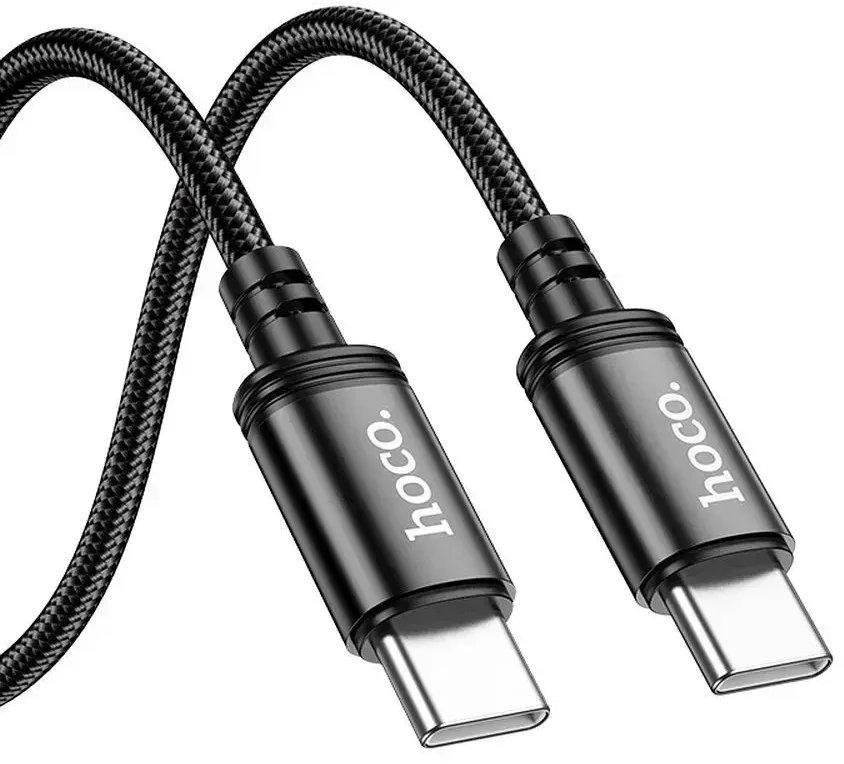 Cable USB C į USB C Hoco 3A 60W 2 m X89 juodas