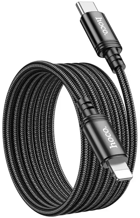 Cable USB C į Lightning Hoco PD 27W 2 m X89 juodas