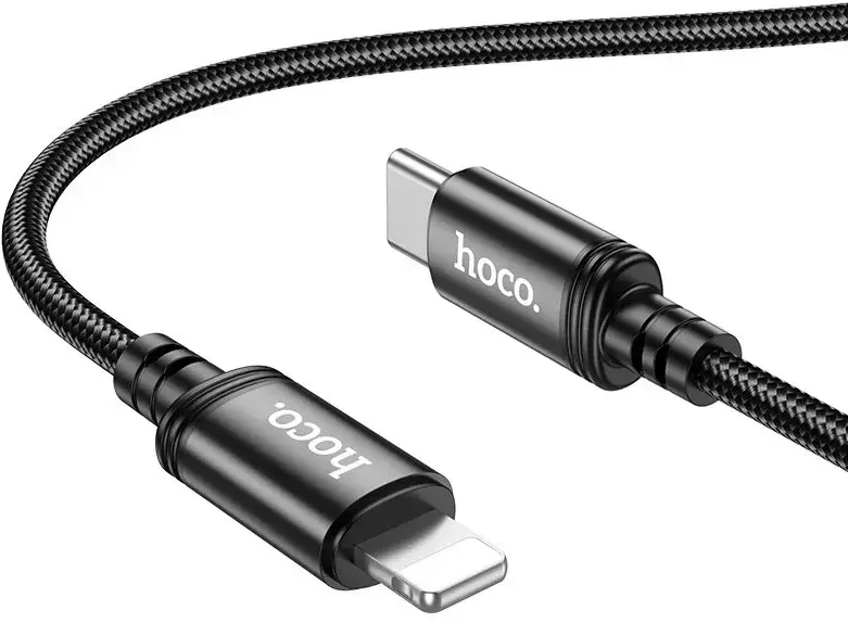 Cable USB C į Lightning Hoco PD 27W 2 m X89 juodas