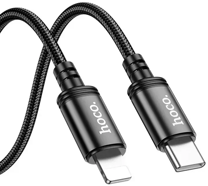 Cable USB C į Lightning Hoco PD 27W 2 m X89 juodas