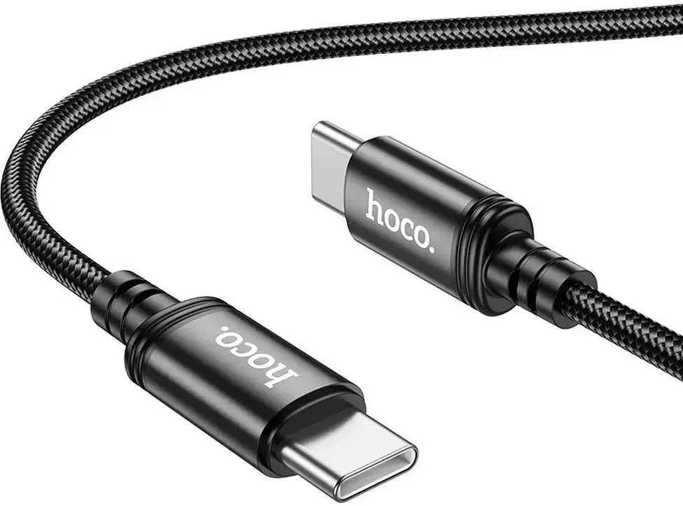 Cable USB C į USB C Hoco 3A 60W 2 m X89 juodas