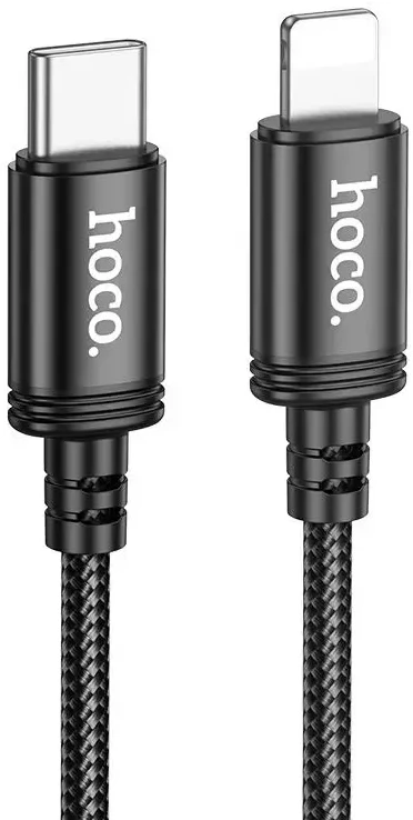Cable USB C į Lightning Hoco PD 27W 2 m X89 juodas