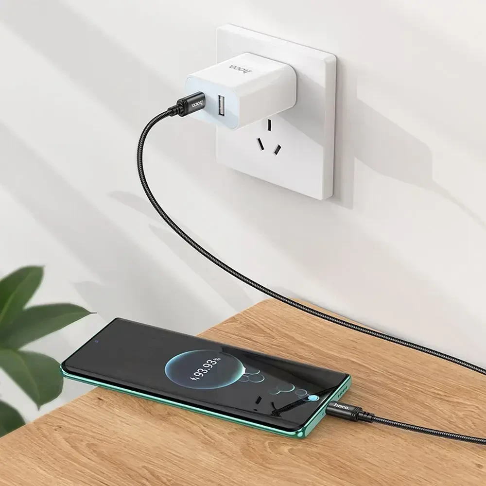 Cable USB C į USB C Hoco 3A 60W 2 m X89 juodas