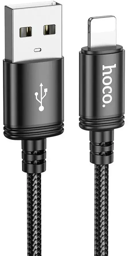 USB A tipo į „Lightning“ tipo laidas Hoco 2,4A 2 m X89 juodas