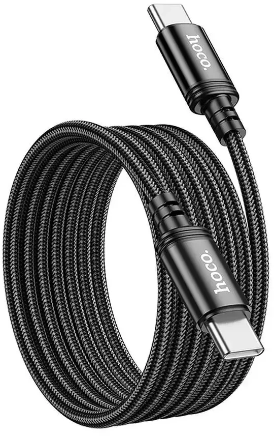 Cable USB C į USB C Hoco 3A 60W 2 m X89 juodas