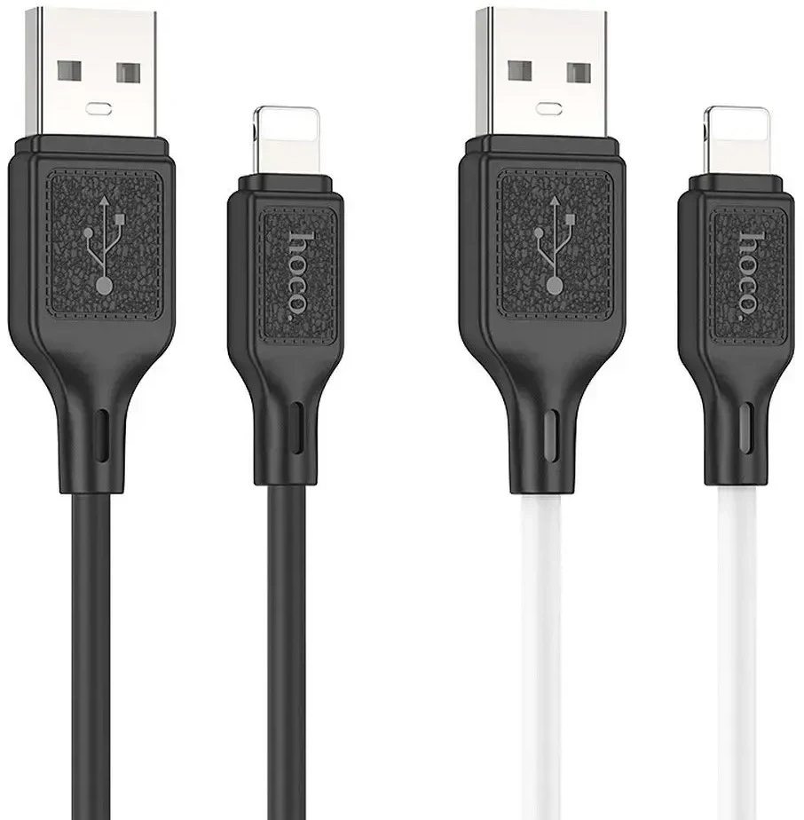 USB A tipo į „Lightning“ tipo laidas Hoco 2,4A, 1 m, X90 baltas