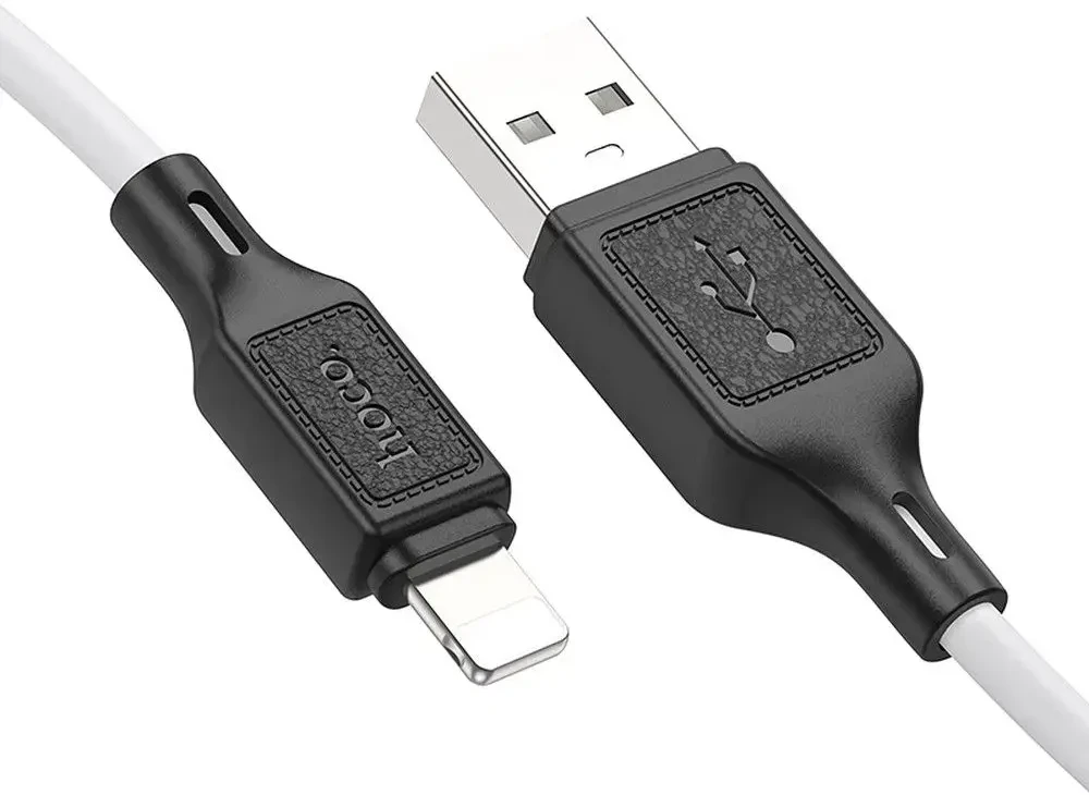 USB A tipo į „Lightning“ tipo laidas Hoco 2,4A, 1 m, X90 baltas