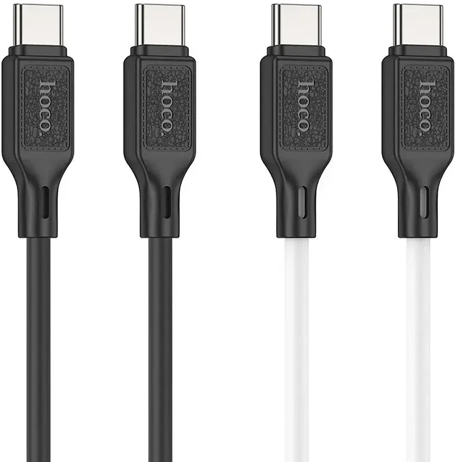 Cable USB C to USB C Hoco 3A 60W 1 m X90 juodas