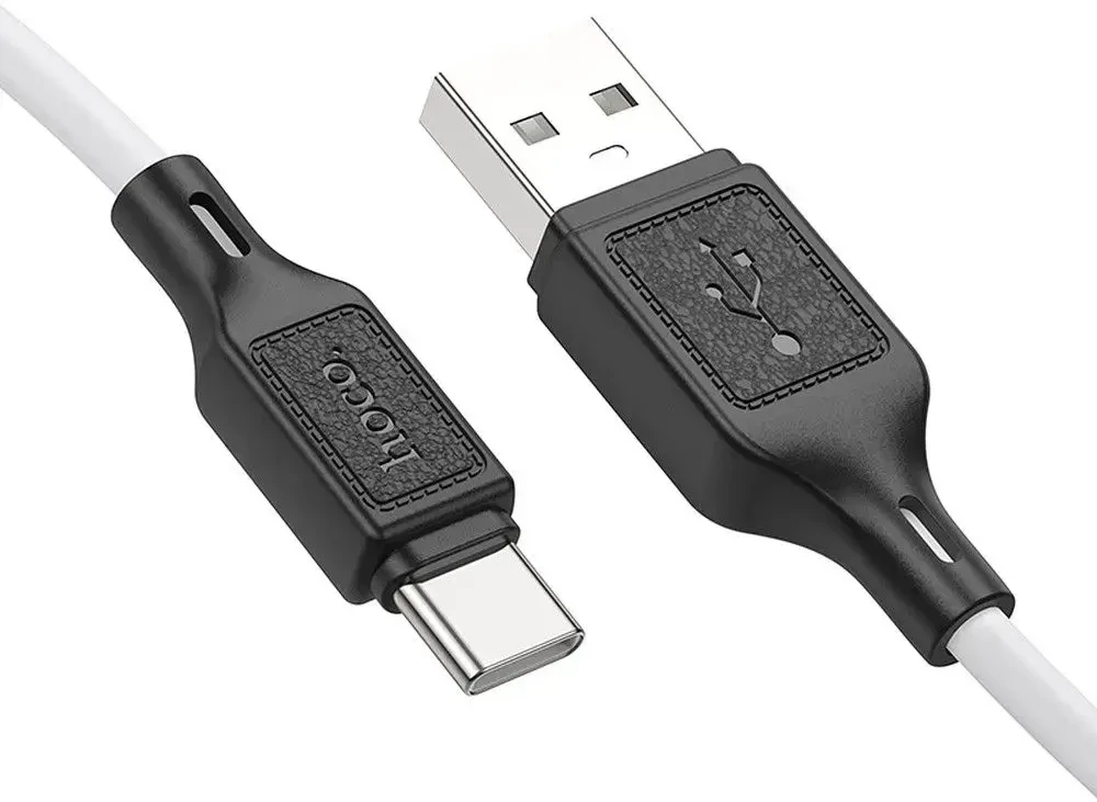USB A į USB C laidas Hoco 3A 1 m X90 baltas