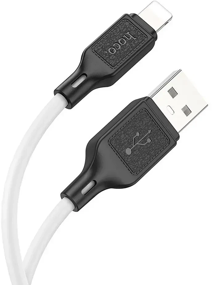 USB A tipo į „Lightning“ tipo laidas Hoco 2,4A, 1 m, X90 baltas