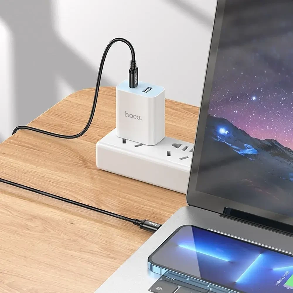 Cable USB C to USB C Hoco 3A 60W 3 m X91 juodas