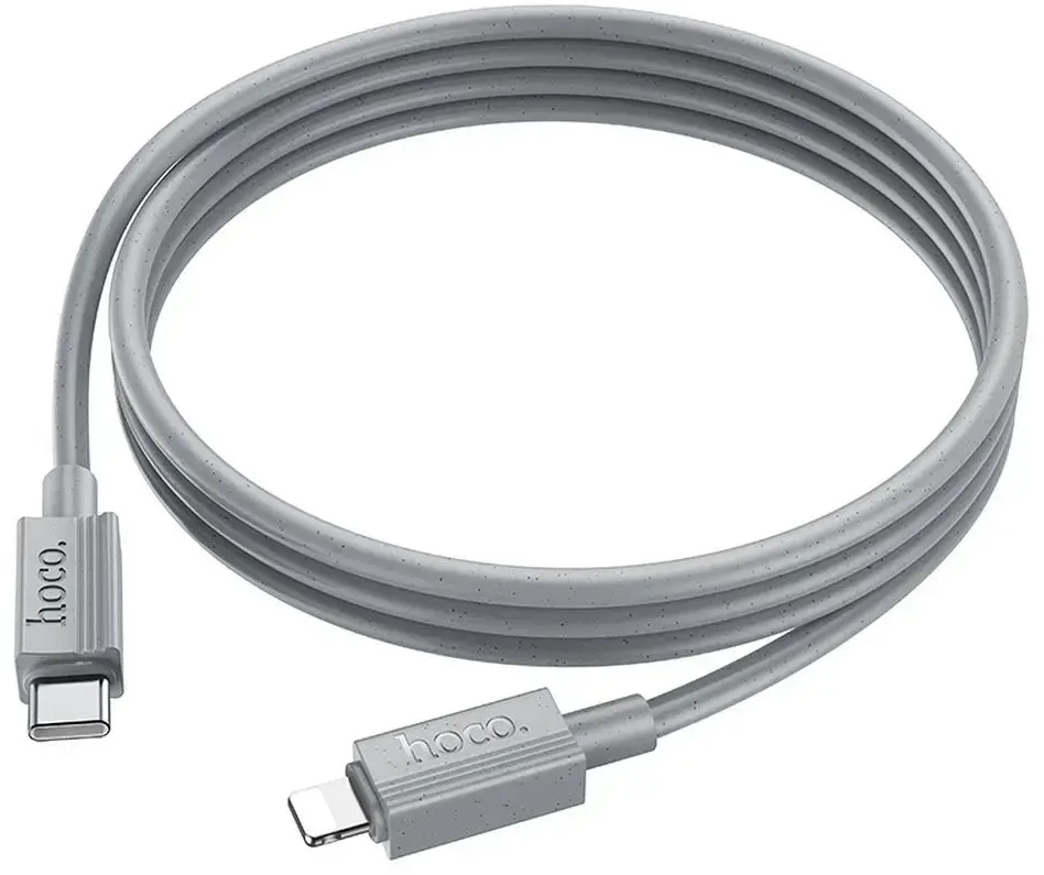 USB C - Lightning kabelis Hoco PD 27W 1 m X107 pilka