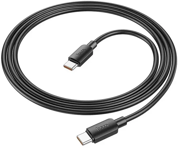 Cable USB C to USB C Hoco PD 6A 100W 1 m X96 juodas