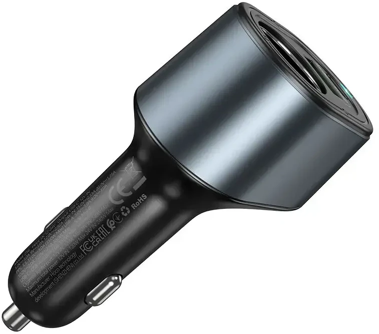 Automobilinis įkroviklis Hoco USB A + USB C + cigarečių degiklis PD QC3.0 3A 35W Z56 juodas
