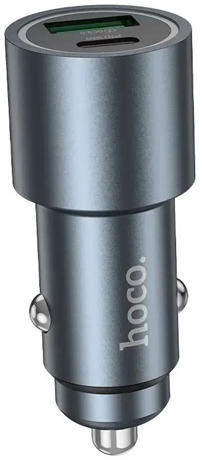 Car charger Hoco USB A + USB C PD QC3.0 48W Z60 juodas