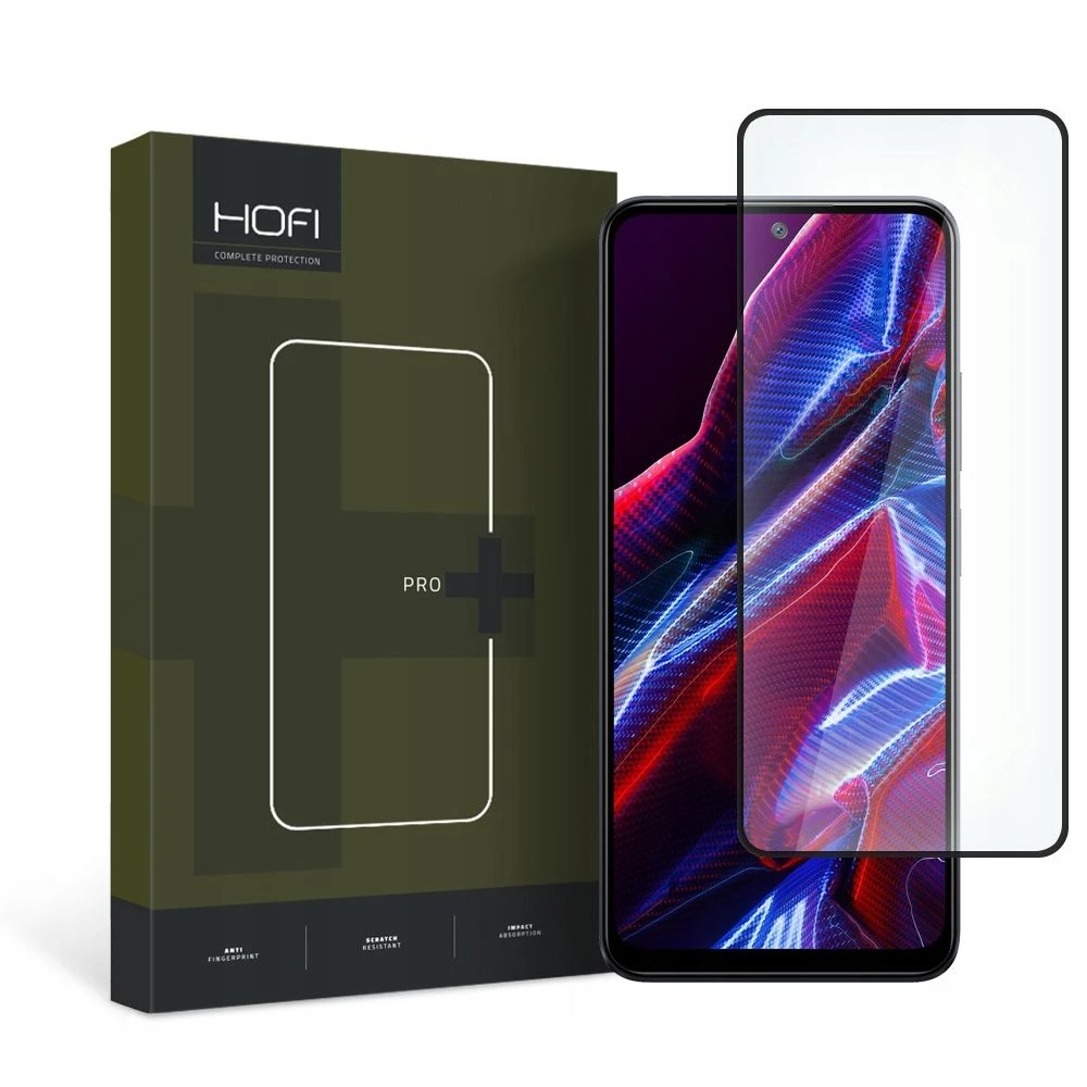 Hofi grūdintas stiklas Hofi Glass PRO+ skirtas Xiaomi Redmi Note 12 5G / Poco X5 5G Juodas
