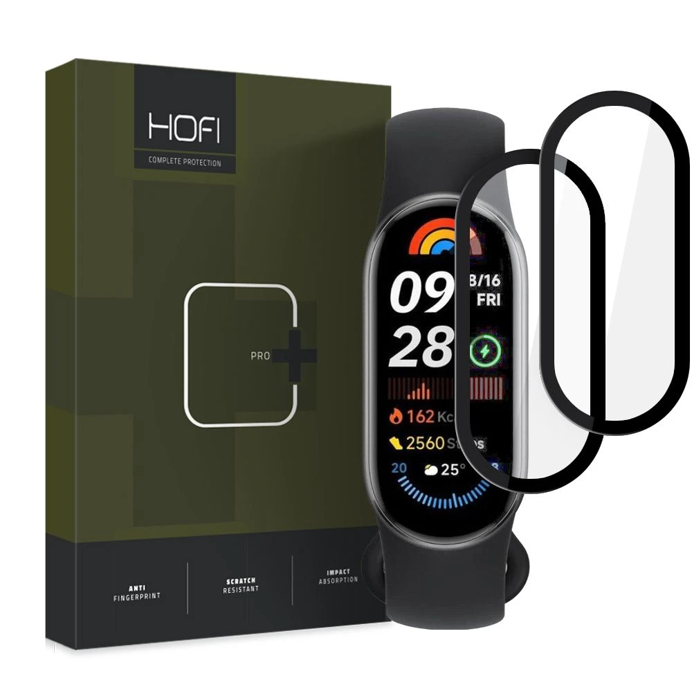 Hybrid Glass XIAOMI SMART BAND 9 / 9 NFC Hofi Hybrid Pro+ 2-pack juodas