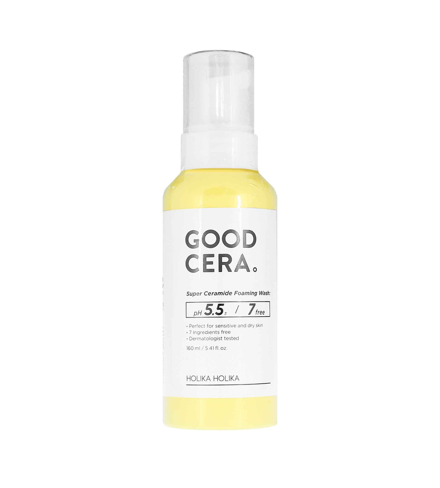 Valomosios veido putos su keramidais Holika Holika Good Cera Super Ceramide Foaming Wash, sausai, jautriai veido odai, 160 ml