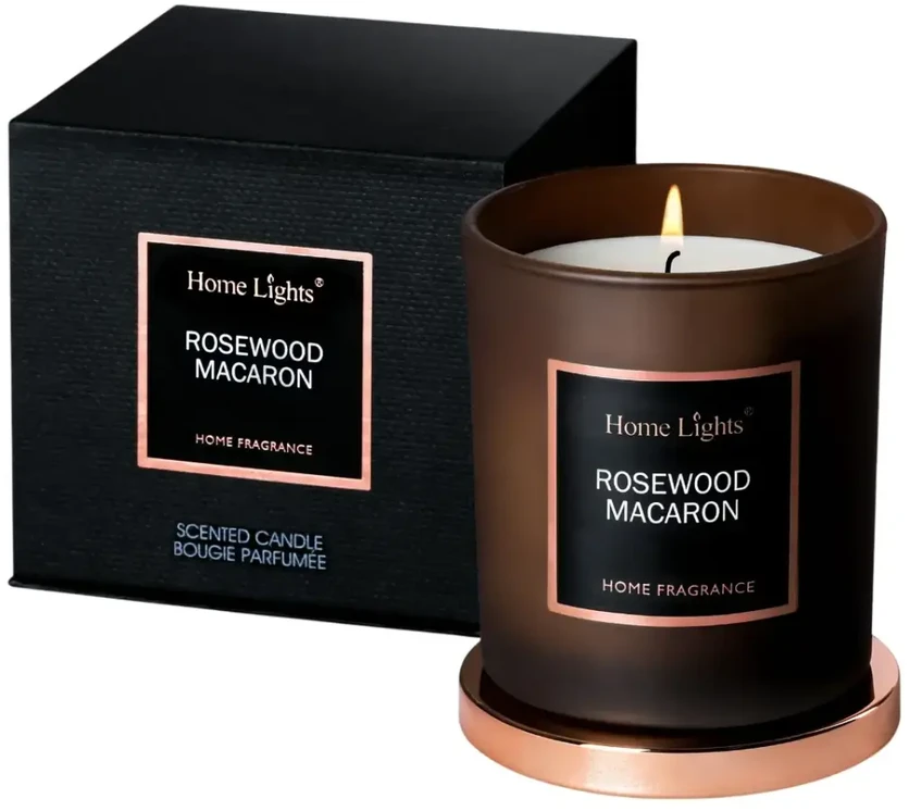 Home Lights Namų apšvietimas Kvapioji žvakė „Palisandro mediena ir macaronai“, 215 g