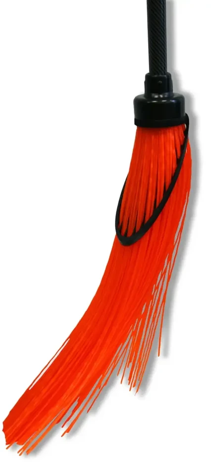 Hortus Broom with handle round oranžinis