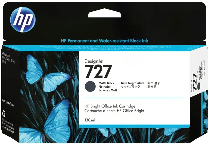 Hewlett Packard (HP) HP 727 rašalo kasetė Juodas 130ml T920 T1500
