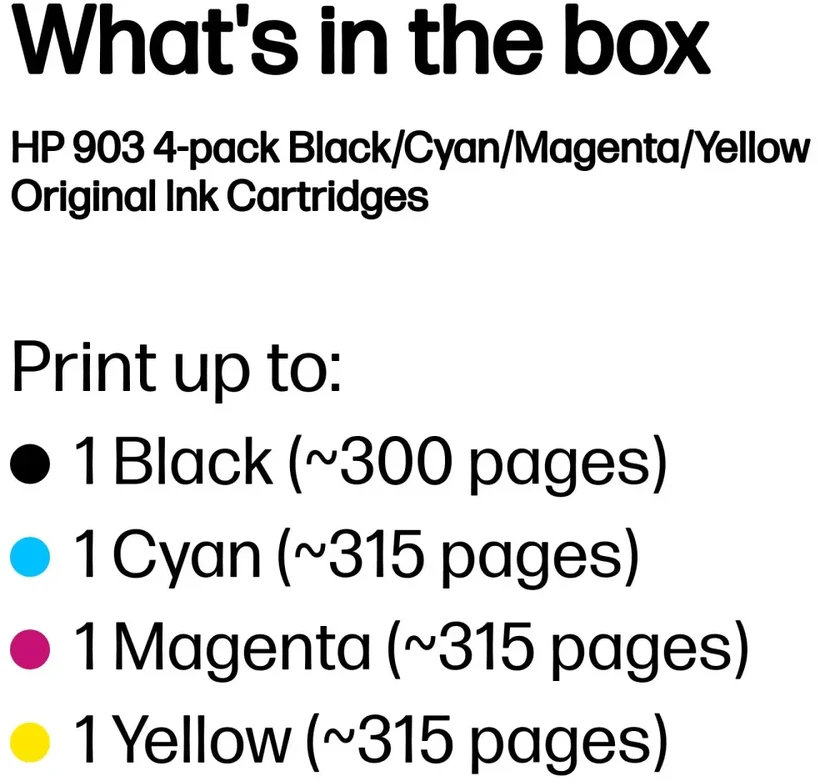 HP 903 keturių pakuotė instant Ink