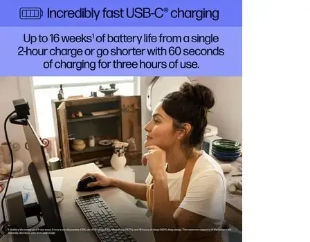 Hewlett Packard (HP) HP 925 ergonomiška vertikali belaidė Bluetooth pelė - nuimamas riešo atramas, universali - juoda
