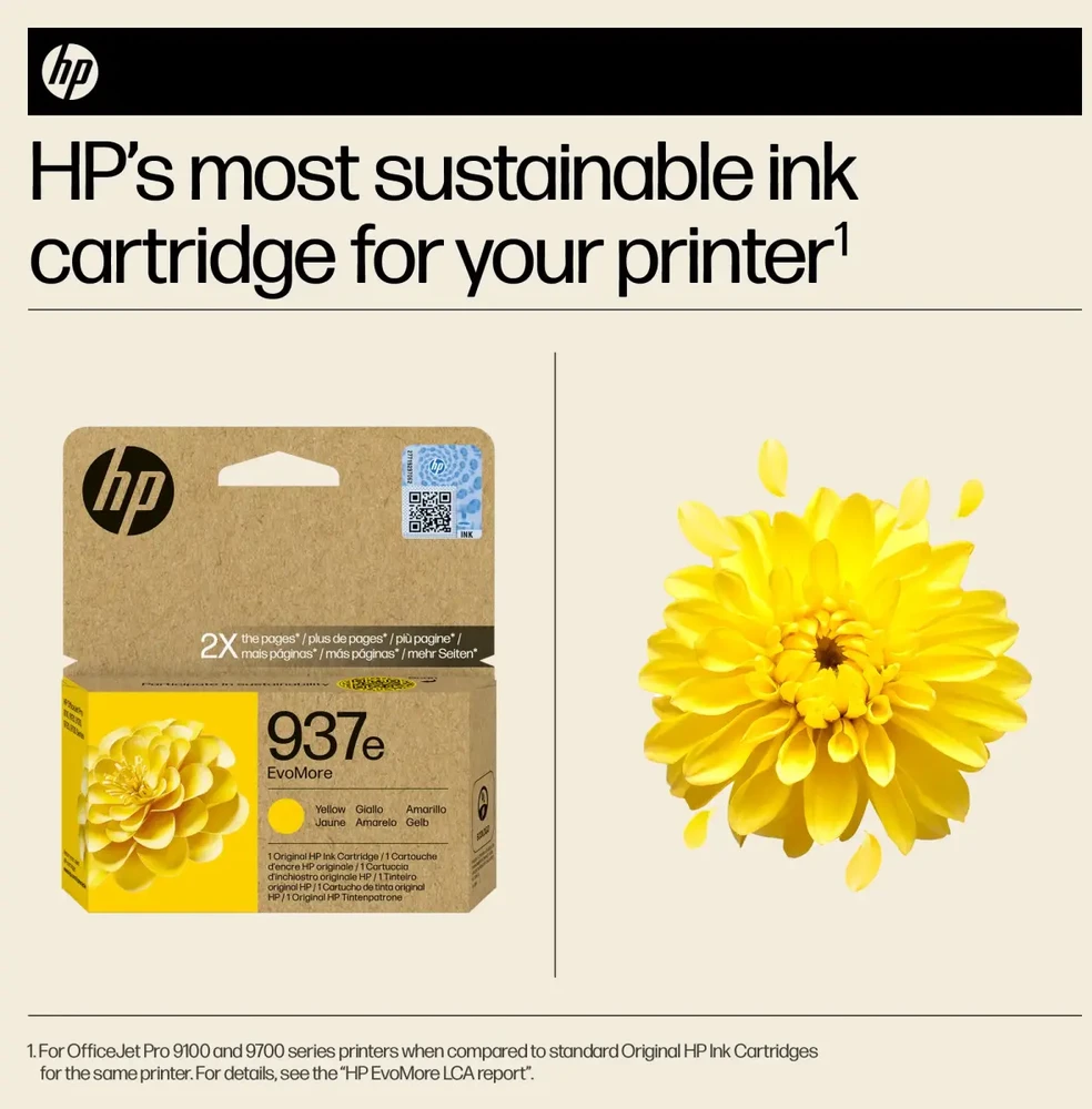 HP No. 937 geltona Instant Ink EVOMORE