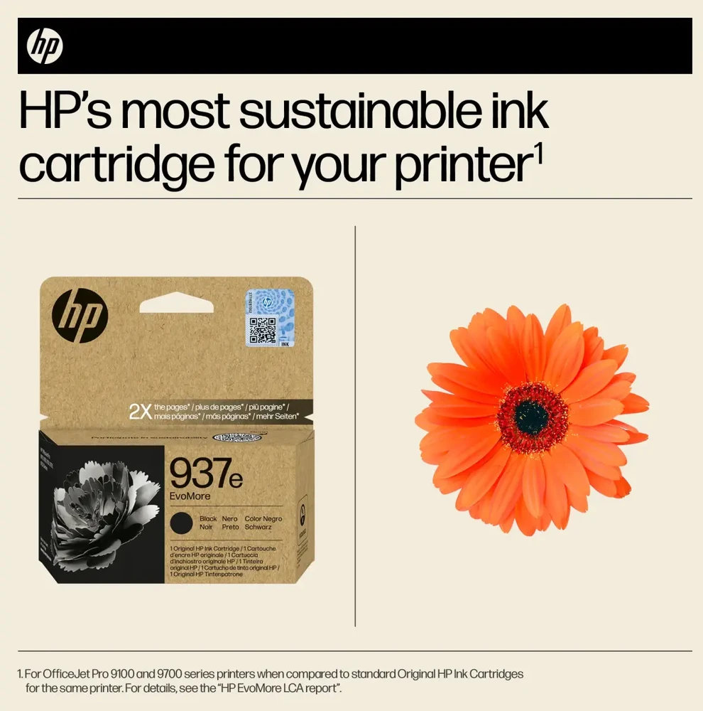 HP 937 juoda Instant Ink EVOMORE