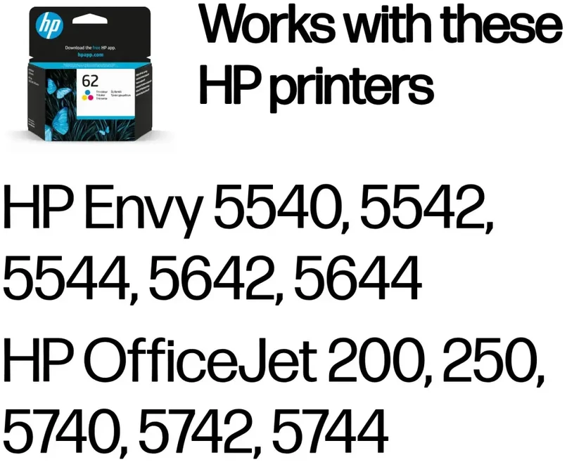 Hewlett Packard (HP) HP C2P06AE rašalo kasetė 3 spalvų Nr.62