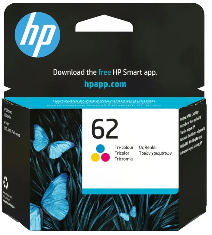 Hewlett Packard (HP) HP C2P06AE rašalo kasetė 3 spalvų Nr.62