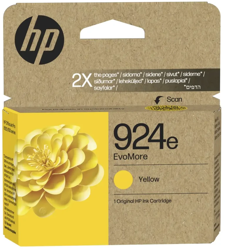 HP No. 924 geltona EVO MORE