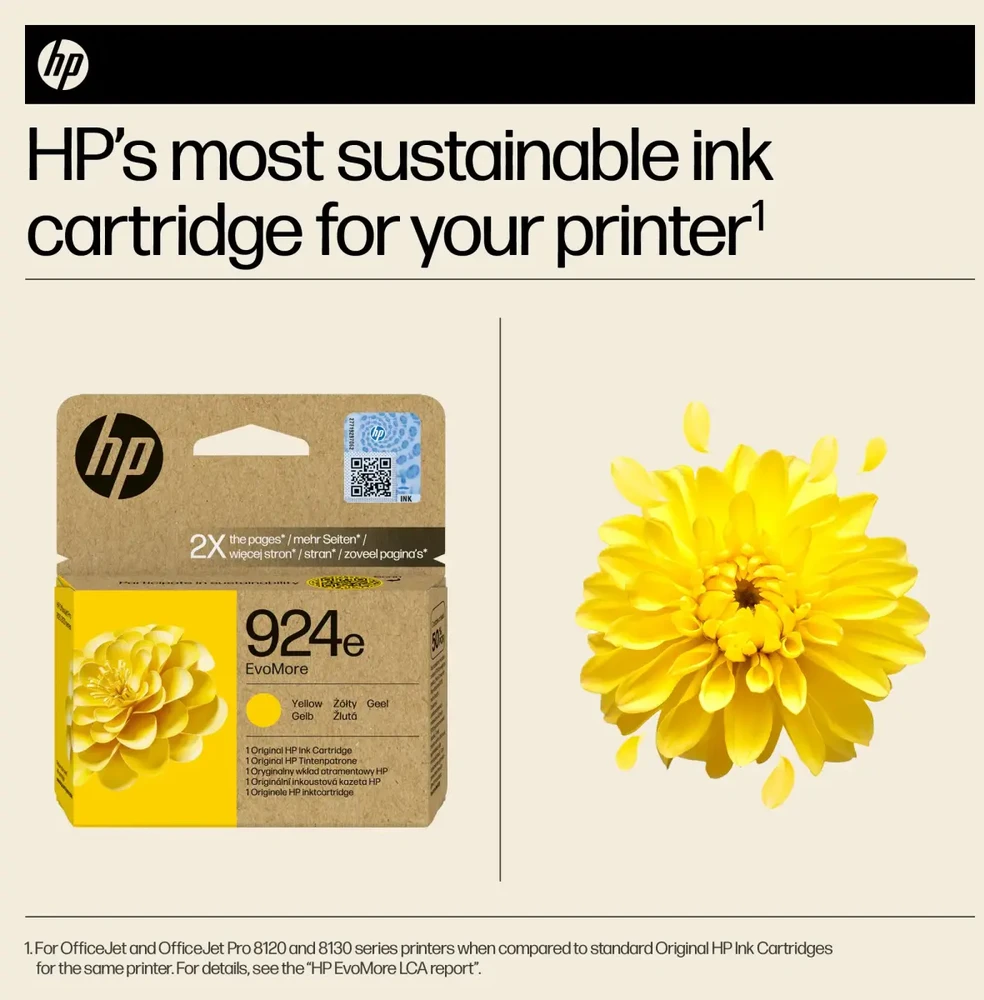 HP No. 924 geltona EVO MORE