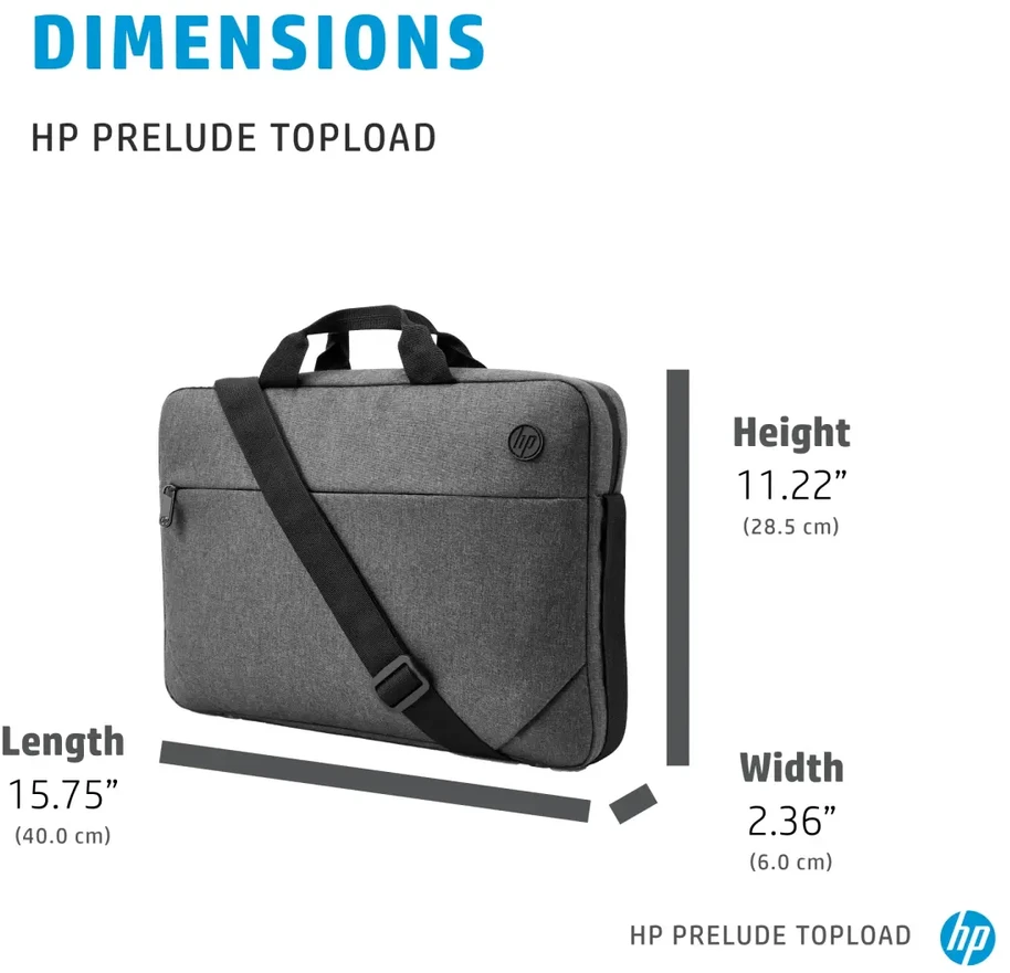 Hewlett Packard (HP) HP Prelude G2 15.6 viršutinio pakrovimo, atsparus vandeniui - pilka