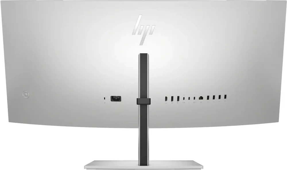Hewlett Packard (HP) HP 738pu serijos 7 Pro lenktas TB4 įkrovimo monitorius - 37.5" 3840x1600 WQHD+ 400 nitų 60Hz AG, lenktas, IPS Juodas HDR 400, USB-C (100W/65W/15W)/HDMI/ DP Daisy-Chain, 5x USB-A, garsiakalbiai, RJ-45 LAN, reguliuojamo aukščio / pakreipimo / pasukimo, 3 metai (Z38c)